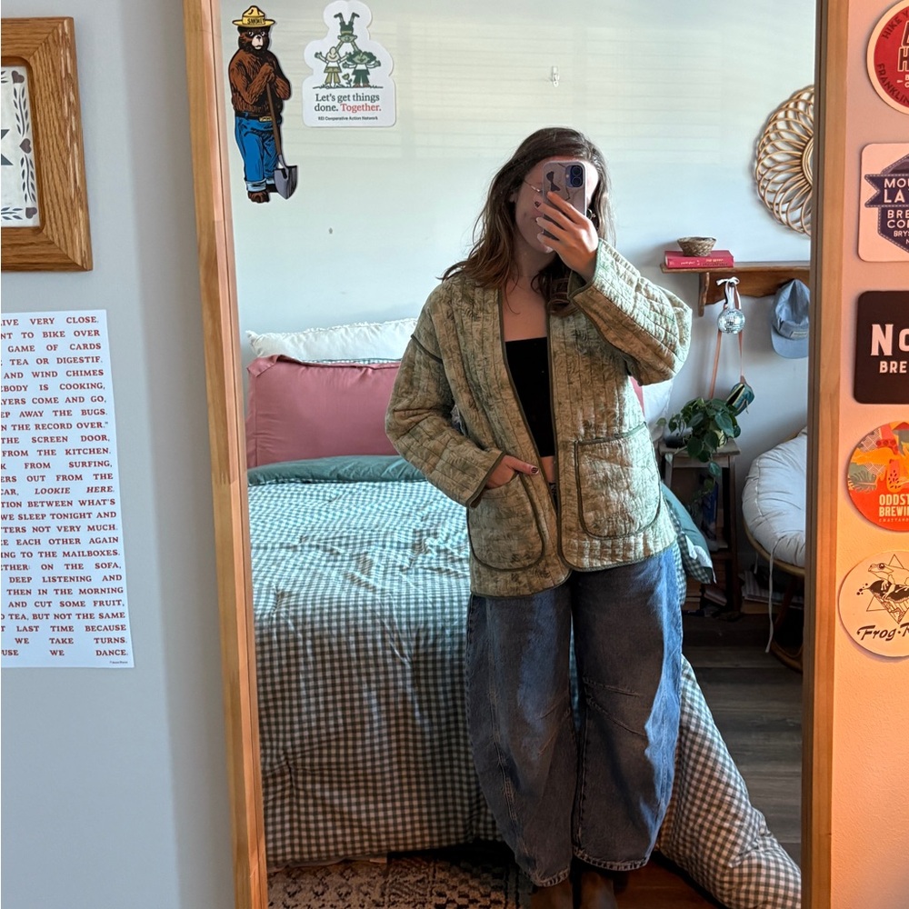 Green Quilted Women's Jacket